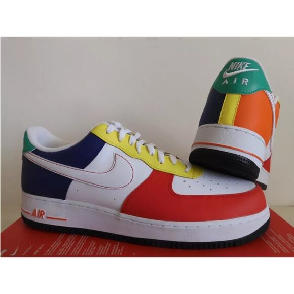 Nike Air Force 1 07 LV8 "Multi Color" University Red-White Sz 15 [FN6840-657] - Picture 2 of 4